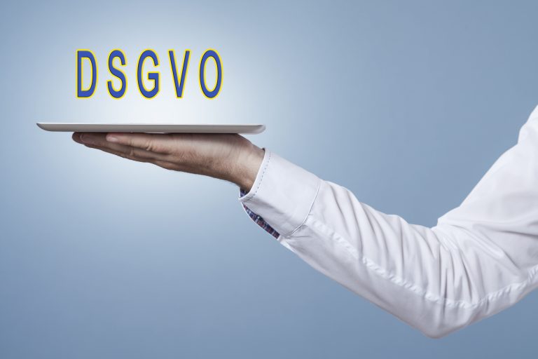 DSGVO grundlegende Verordnung Datenschutzkonzept auf einem Tablet